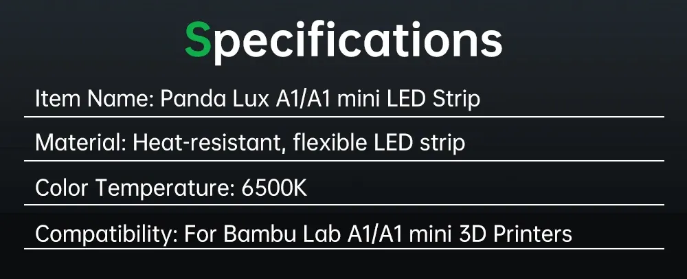 LED Lichtleisten Kit hohe Helligkeit für Bambulab A1 P1 X1