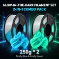 Leuchtendes PLA Filament 1,75mm 250g bis 1kg im Dunkeln – Farbe 2 Color set