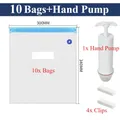 Luftpumpe elektrisch USB wiederaufladbar für Vakuumbeutel – Farbe 10 Bags-Manual Pump