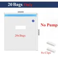 Luftpumpe elektrisch USB wiederaufladbar für Vakuumbeutel – Farbe 20 Bags Only