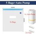 Luftpumpe elektrisch USB wiederaufladbar für Vakuumbeutel – Farbe 5 Bags-Auto Pump