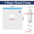 Luftpumpe elektrisch USB wiederaufladbar für Vakuumbeutel – Farbe 5 Bags-Manual Pump