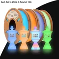 Luminous PLA Filament 1,75 mm leuchtet im Dunkeln 1 kg – Farbe 4 Rolls A