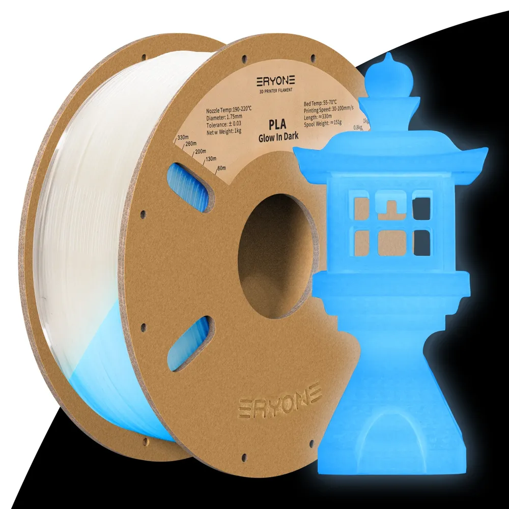 Luminous PLA Filament 1,75 mm leuchtet im Dunkeln 1 kg