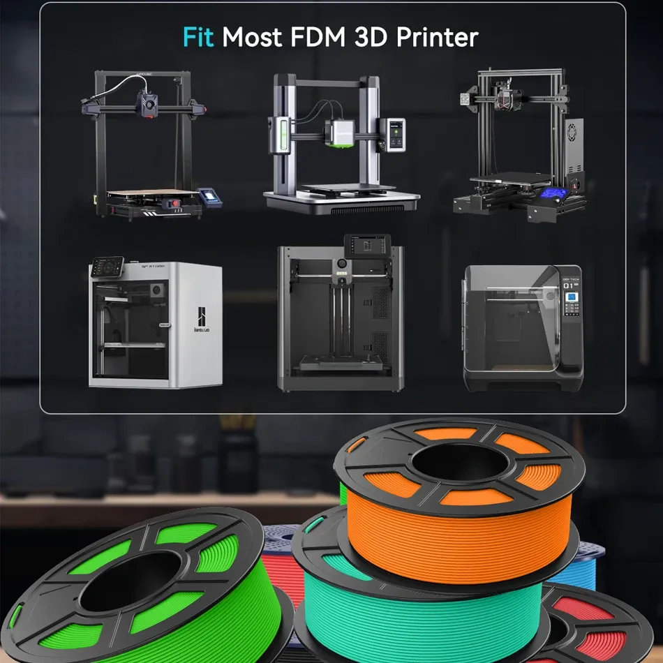 Matt PETG Filament 1,75 mm Hochfluss Schnelleffekt 15 Rollen