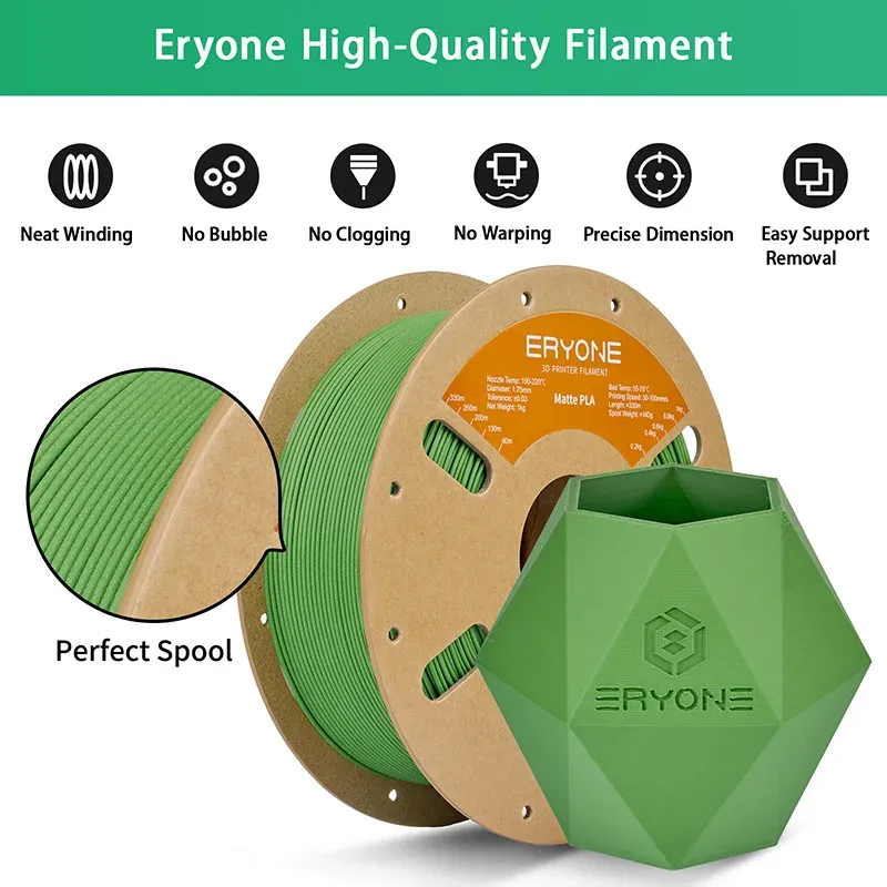 Matt PLA Filament 1,75 mm hohe Qualität 1 kg