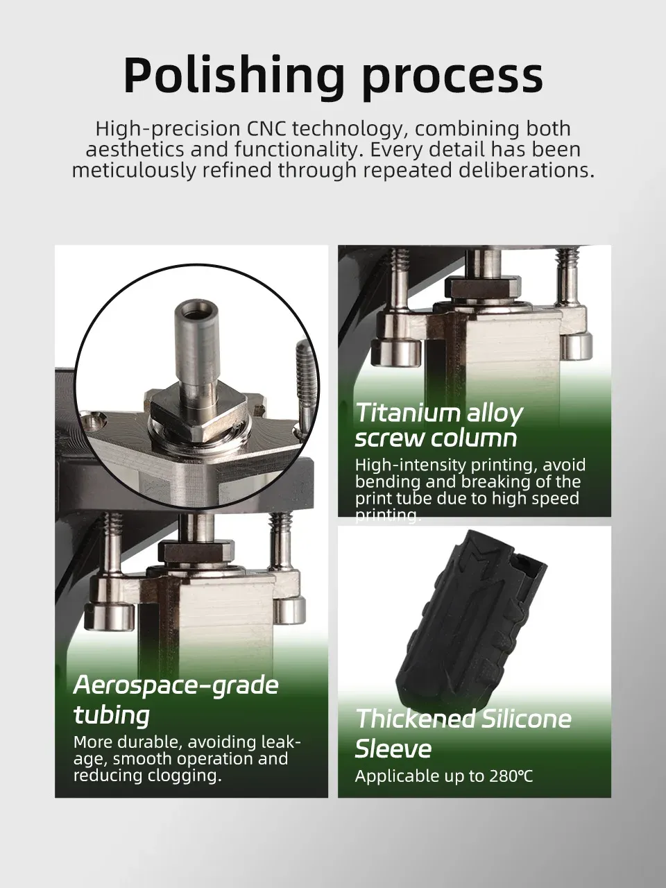 Mellow High Flow NF FluxHeat LIte Hotend Tc4 Heatbreak für Bambu Lab P1P P1S