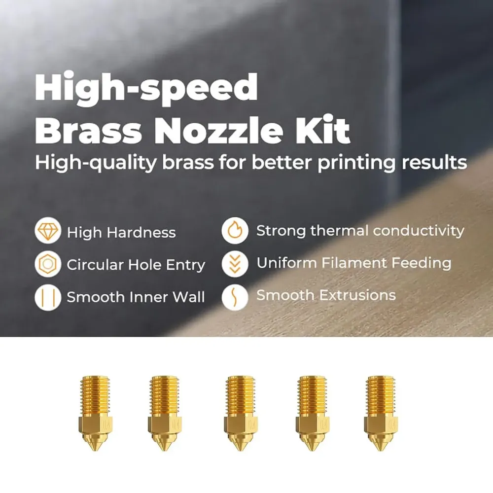 Messing Düsen Kit für Creality Ender 3 V3 SE 0,4 bis 1,0 mm 10er Set