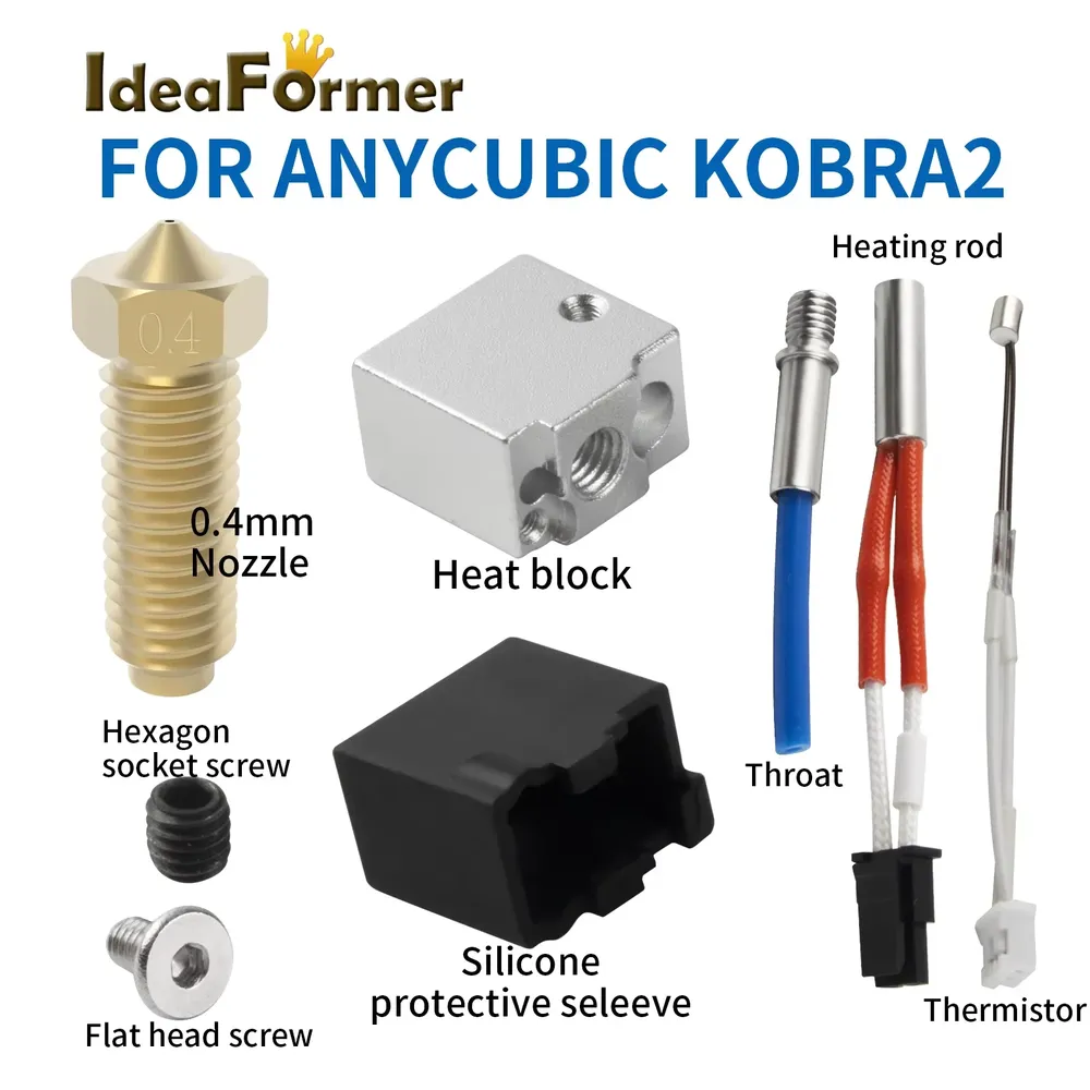 Messing Hartstahl Düse für Anycubic Kobra 2 Serie 0,4 bis 1,0 mm
