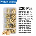 Messing Muttern M2-M6 200 bis 400 Stück mit Werkzeugen – Farbe 200pcs