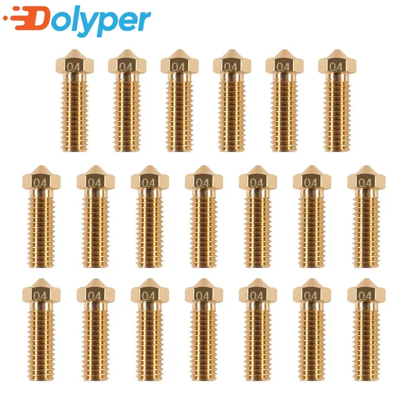 Messing Volcano Düse M6 für 1,75 mm Filament 0,2 bis 1,0 mm 20er Set