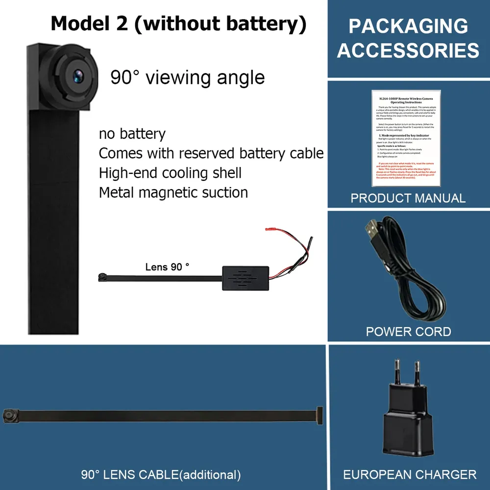 Mini 4K WLAN-Kamera 2MP 1080P Live-Übertragung Smartphone-App