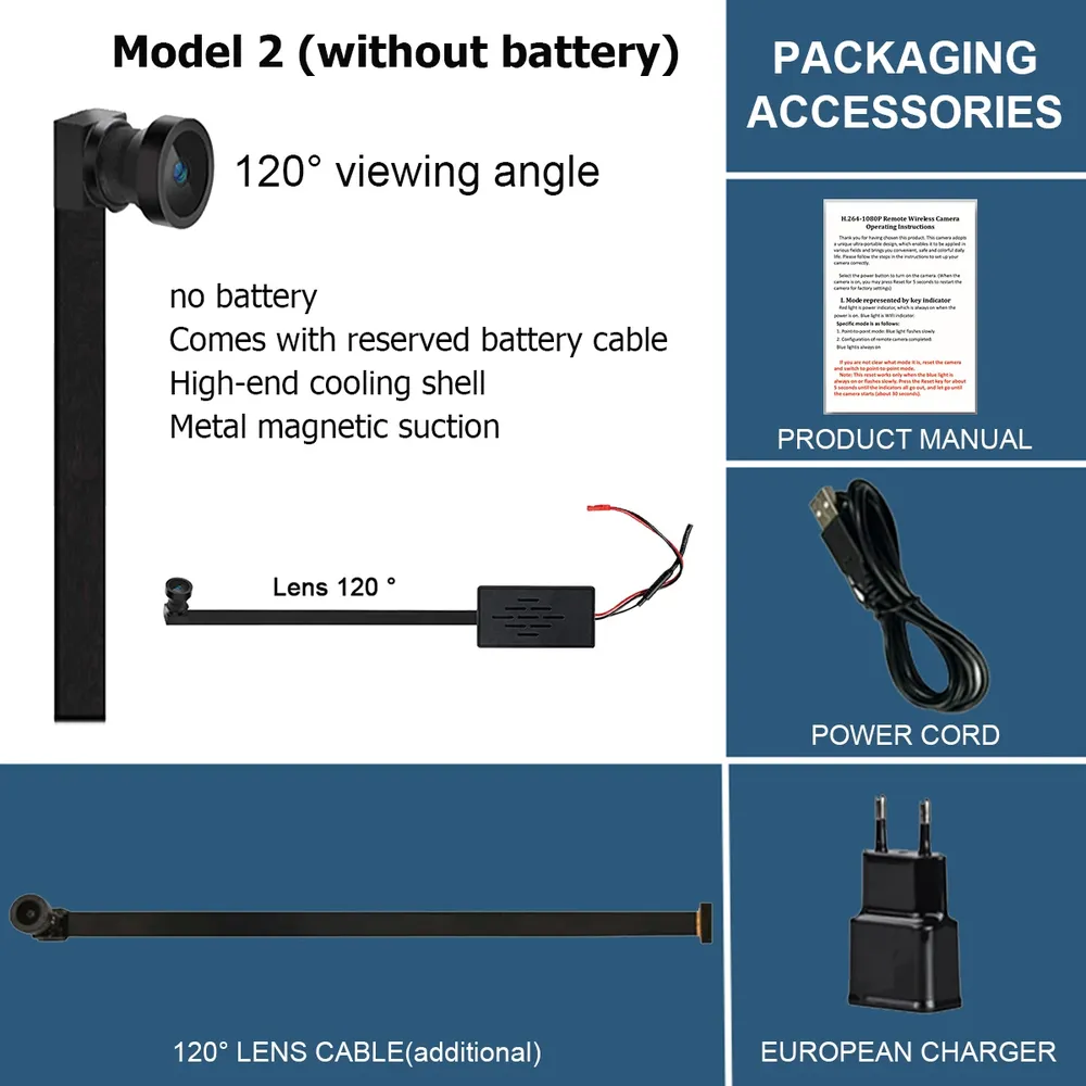 Mini 4K WLAN-Kamera 2MP 1080P Live-Übertragung Smartphone-App