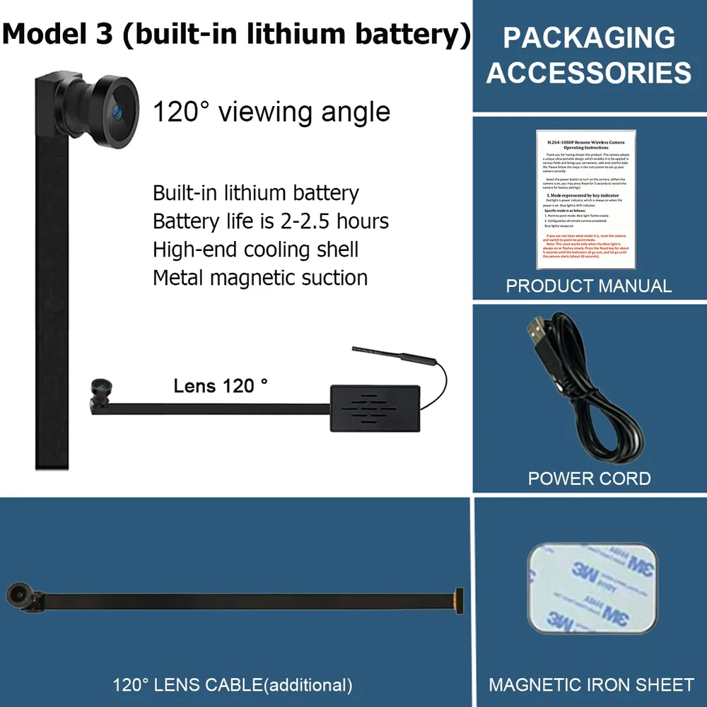 Mini 4K WLAN-Kamera 2MP 1080P Live-Übertragung Smartphone-App