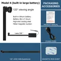 Mini 4K WLAN-Kamera 2MP 1080P Live-Übertragung Smartphone-App – Sensorgröße Model 4-120 degrees