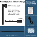 Mini 4K WLAN-Kamera 2MP 1080P Live-Übertragung Smartphone-App – Sensorgröße Model 3-120 degrees