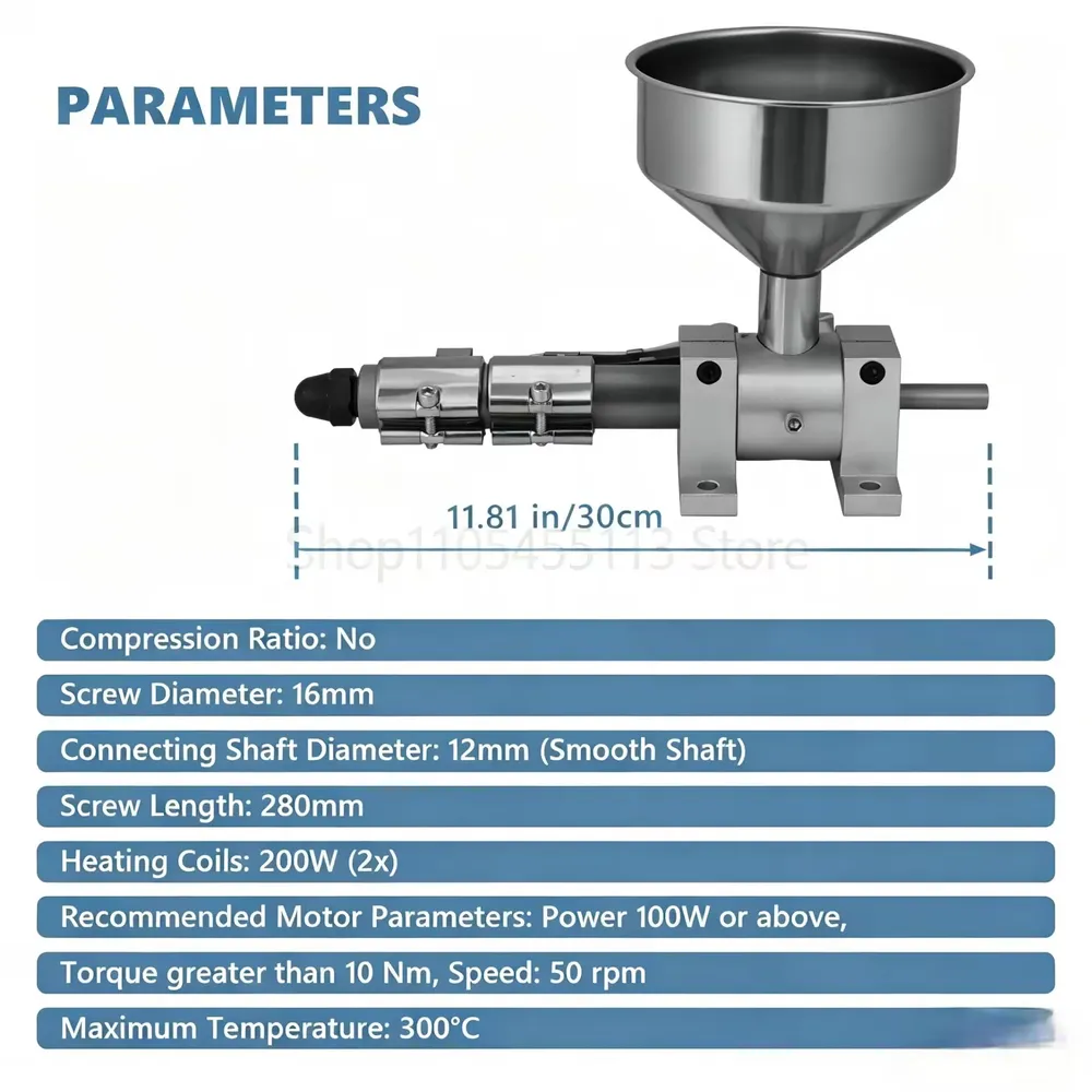 Mini-Einschneckenextruder 16 bis 20 mm für Filamentherstellung