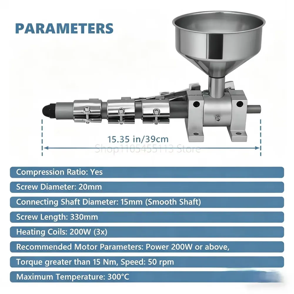 Mini-Einschneckenextruder 16 bis 20 mm für Filamentherstellung