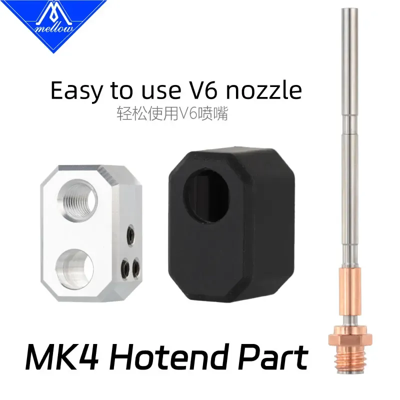 MK4 Hotend-Teile Titan Kupfer Heatbreak Throat Aluminium-Heizblock