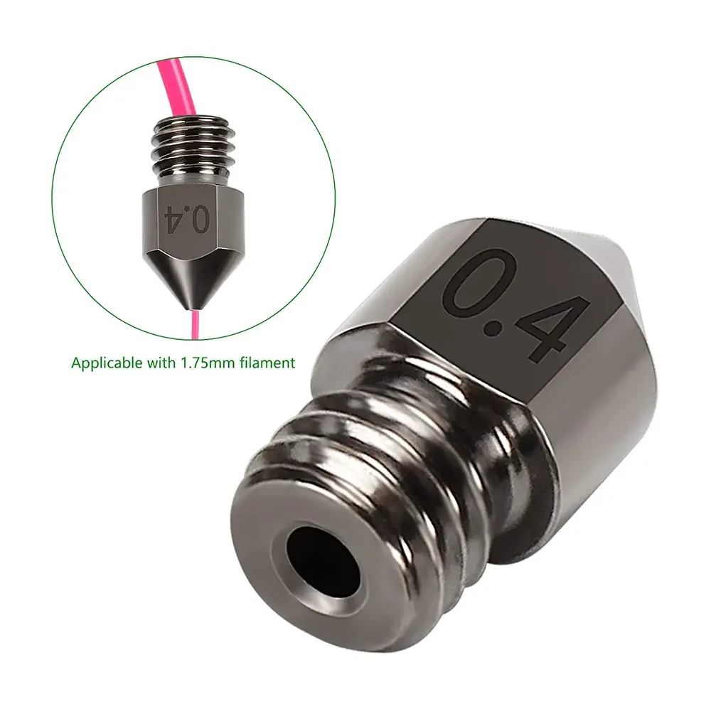 MK8-Düse aus gehärtetem Stahl 0,2 bis 1,0 mm