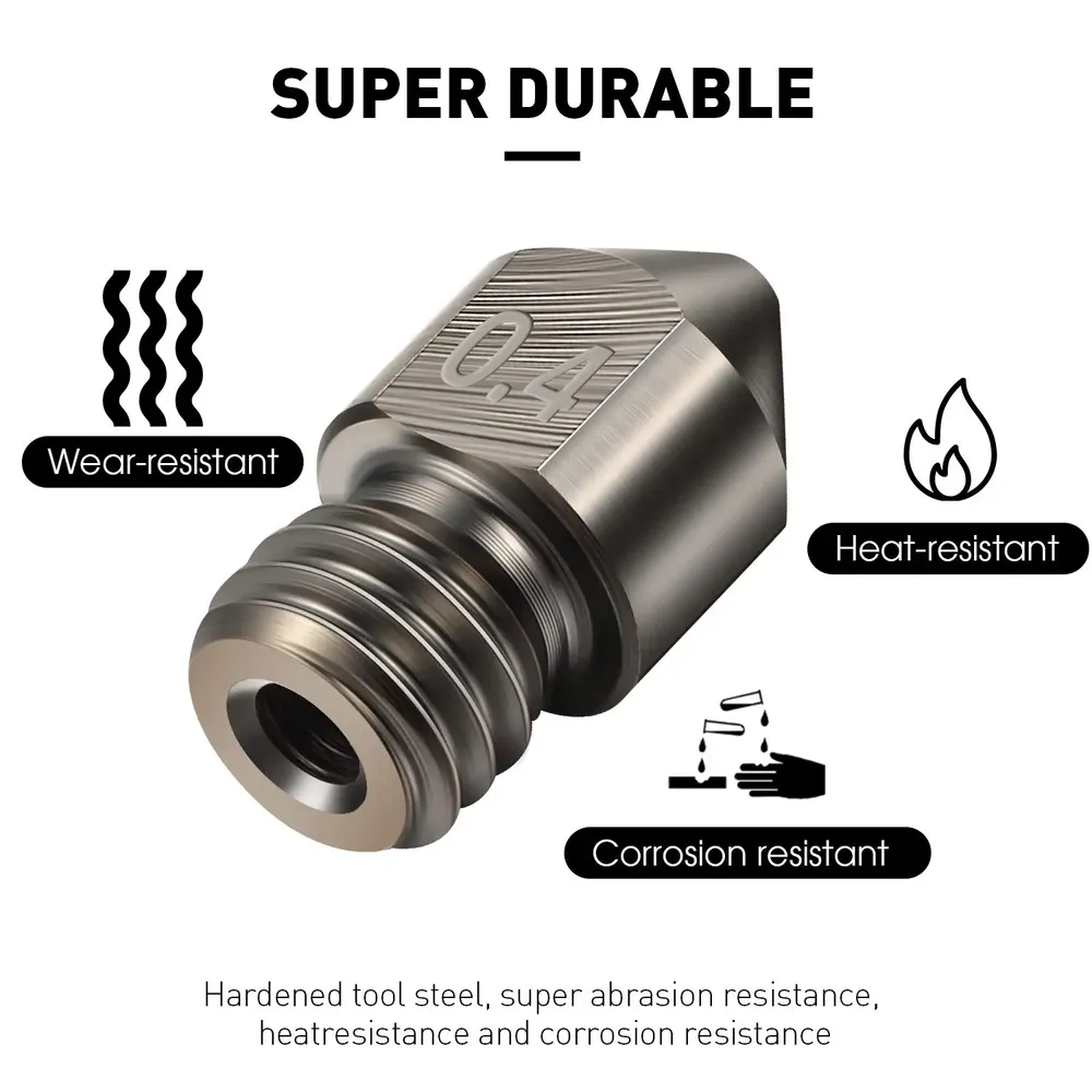 MK8 Düse gehärtete Stahldüse 0,4 mm für Creality Ender 3 Serie