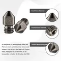 MK8 Düsen gehärtete Stahldüse 0,2 bis 1,0 mm für CR10 Ender3 – 5