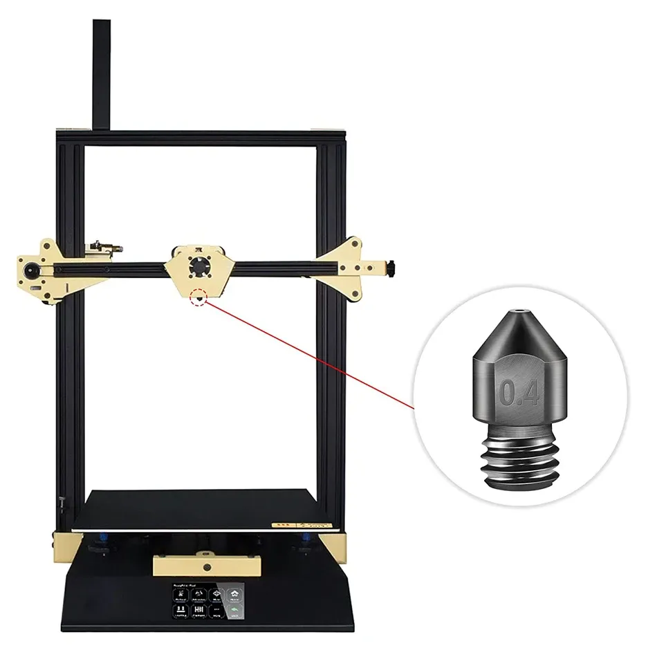 MK8 Düsen gehärtete Stahldüse 0,2 bis 1,0 mm für CR10 Ender3