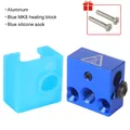 MK8 Heat Block Aluminium mit Silikonsocken für CR10/10S Ender 3 – Farbe Blauer Wärmeblock
