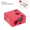 MK8 Heat Block Aluminium mit Silikonsocken für CR10/10S Ender 3 – Farbe Roter Mk8 Heizblock