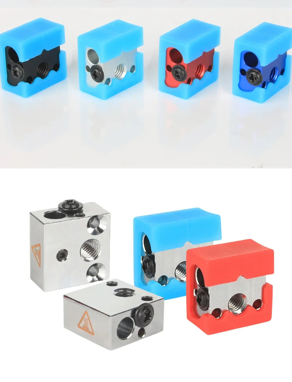 MK8 Heat Block Aluminium mit Silikonsocken für CR10/10S Ender 3