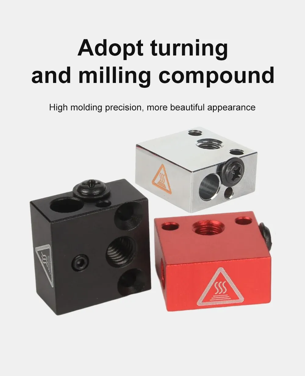 MK8 Heat Block Aluminium mit Silikonsocken für CR10/10S Ender 3