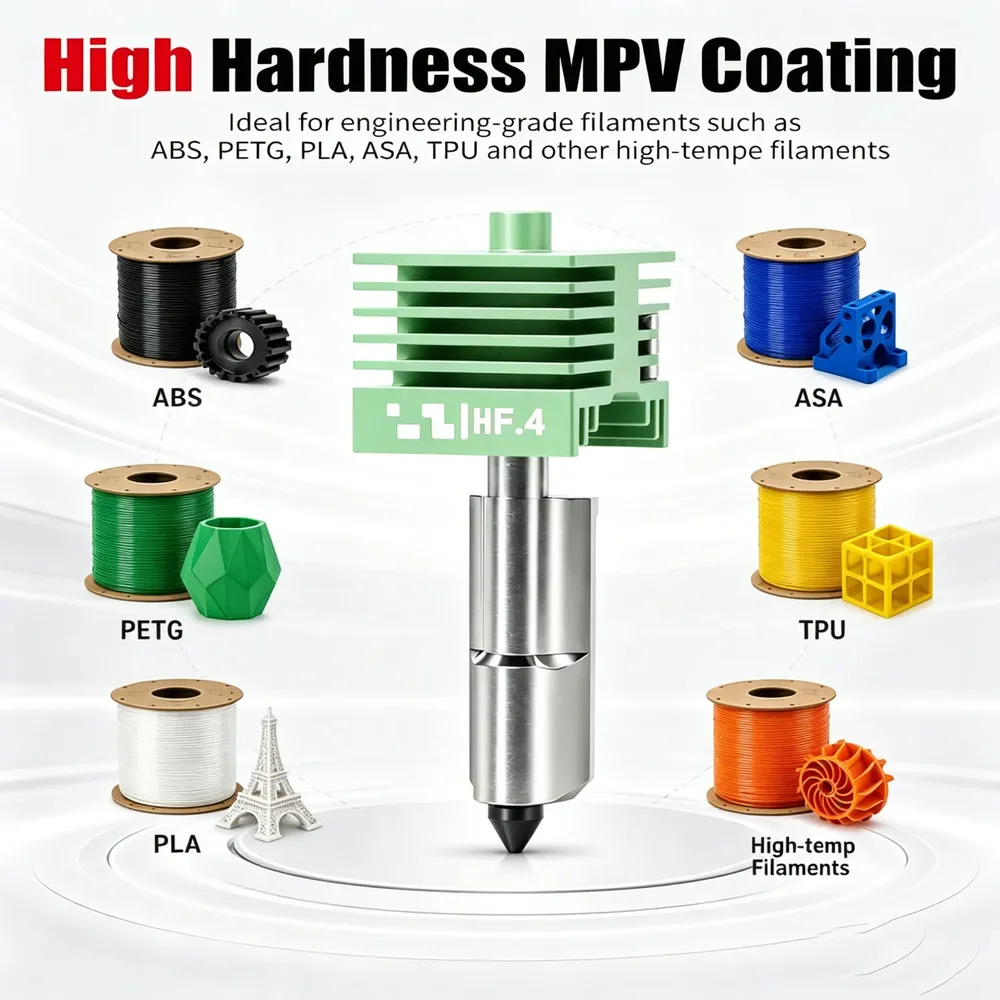 MPVD High-Flow Hotend für Bambu Lab A2L/P2S mit Antihaftbeschichtung
