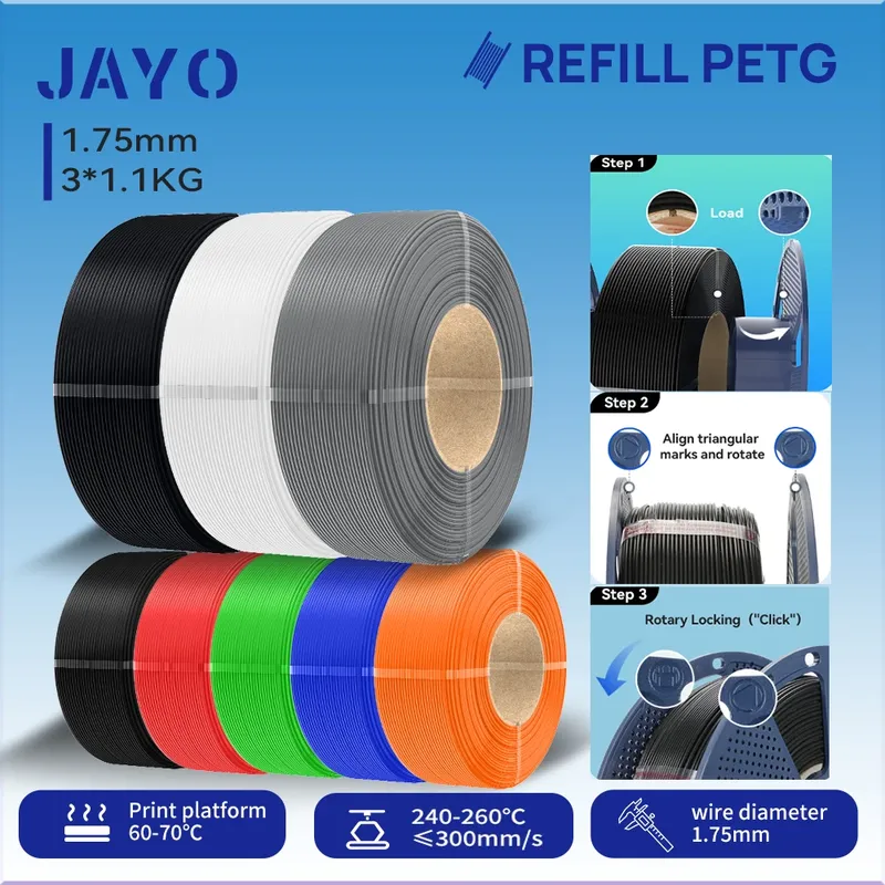 Nachfüll PETG Filament 1,75 mm 1,1 kg pro Rolle