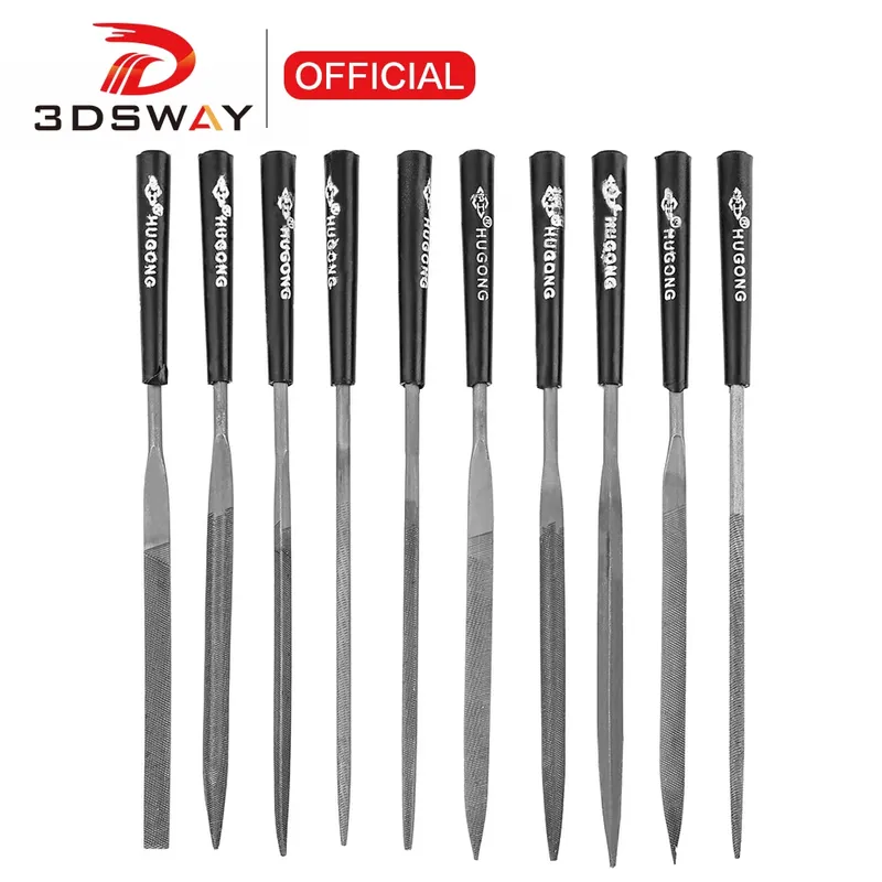 Nadelfeilen-Set 10 Stück 3x140mm Diamant Keramik Glas