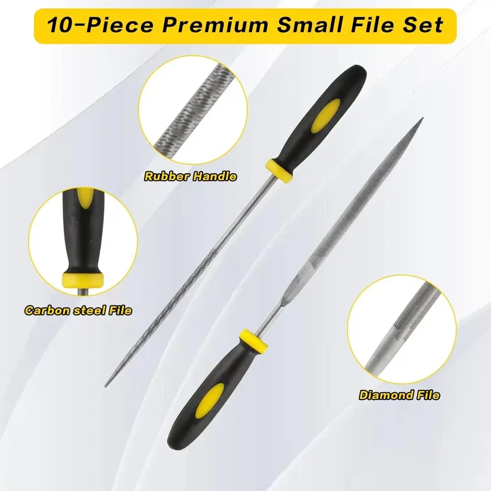 Nadelfeilen-Set 10 Stück 3x140mm Diamant Keramik Glas