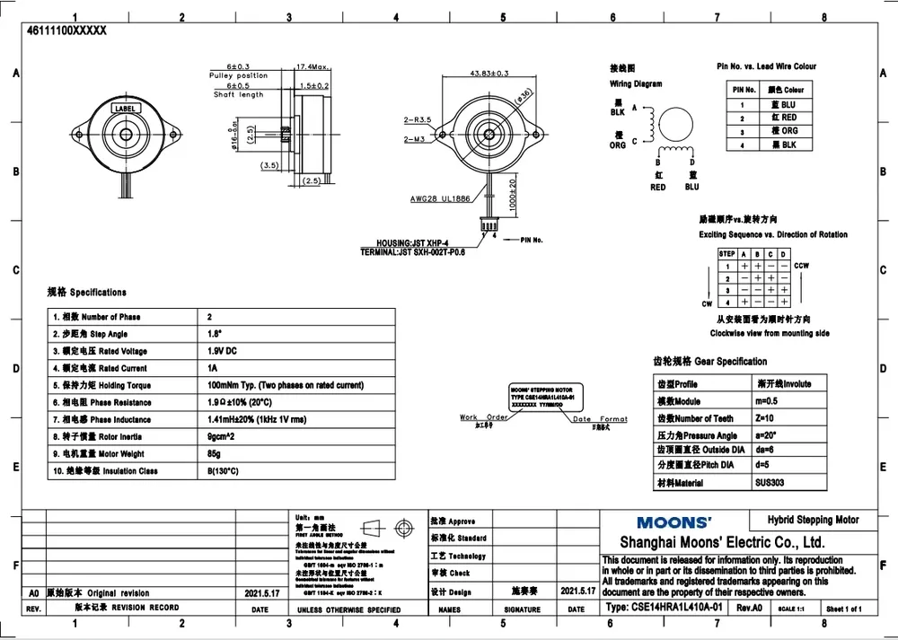 Nema14 Nema17 Schrittmotor für Voron 2.4 3D-Drucker