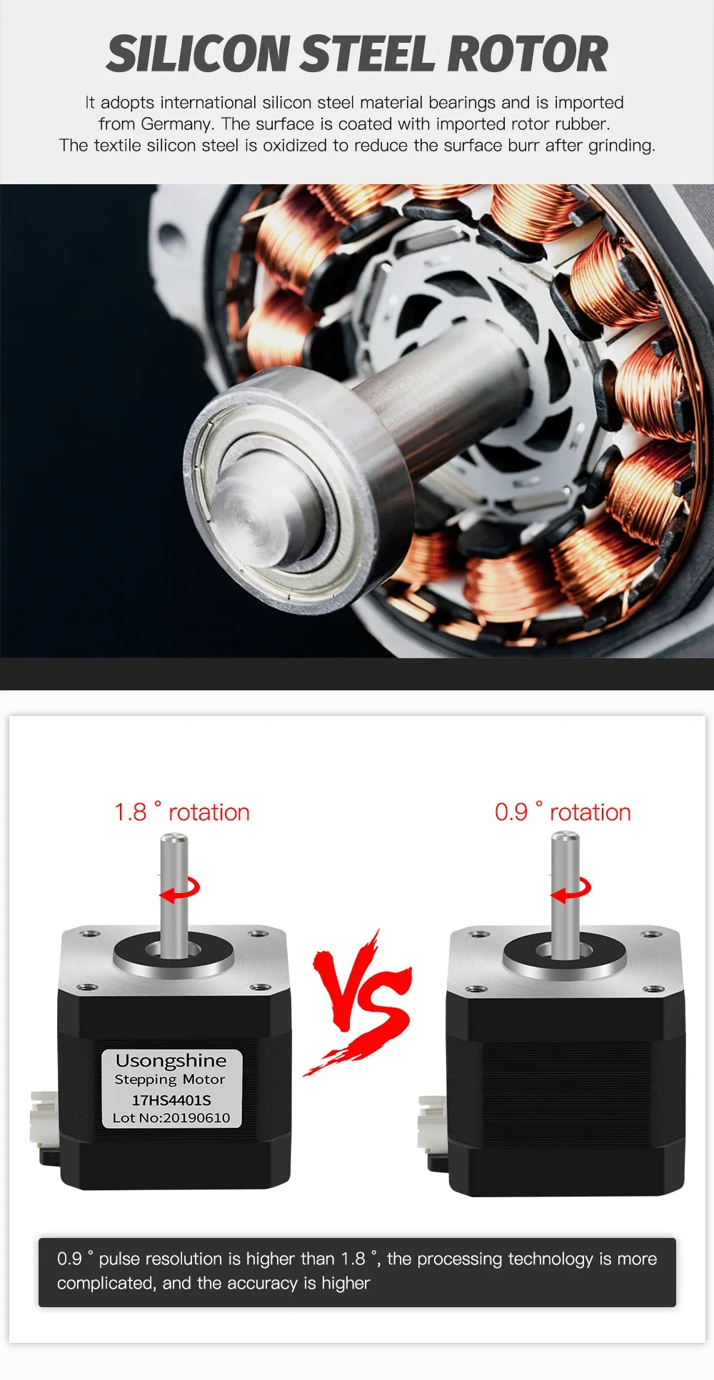 Nema17 Schrittmotor 42 Motor 1,5A für 3D-Drucker