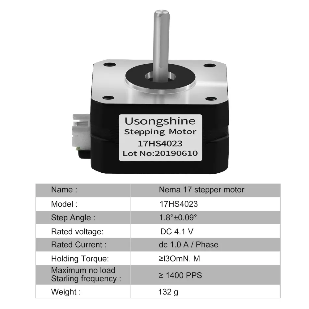 Nema17 Schrittmotor 42x42x23mm 1,0A für 3D-Drucker