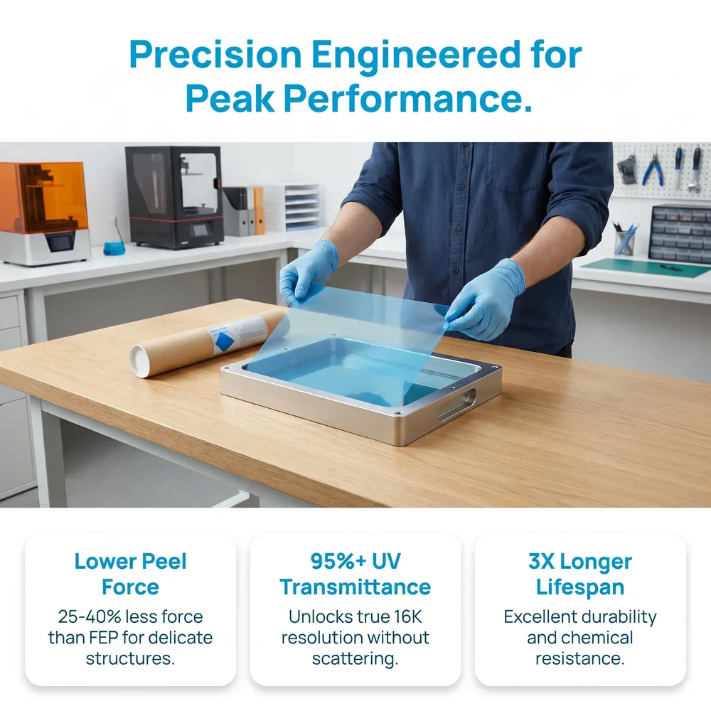 NFEP-Trennfolie 6 Stück für ANYCUBIC Photon PFA 3D-Drucker