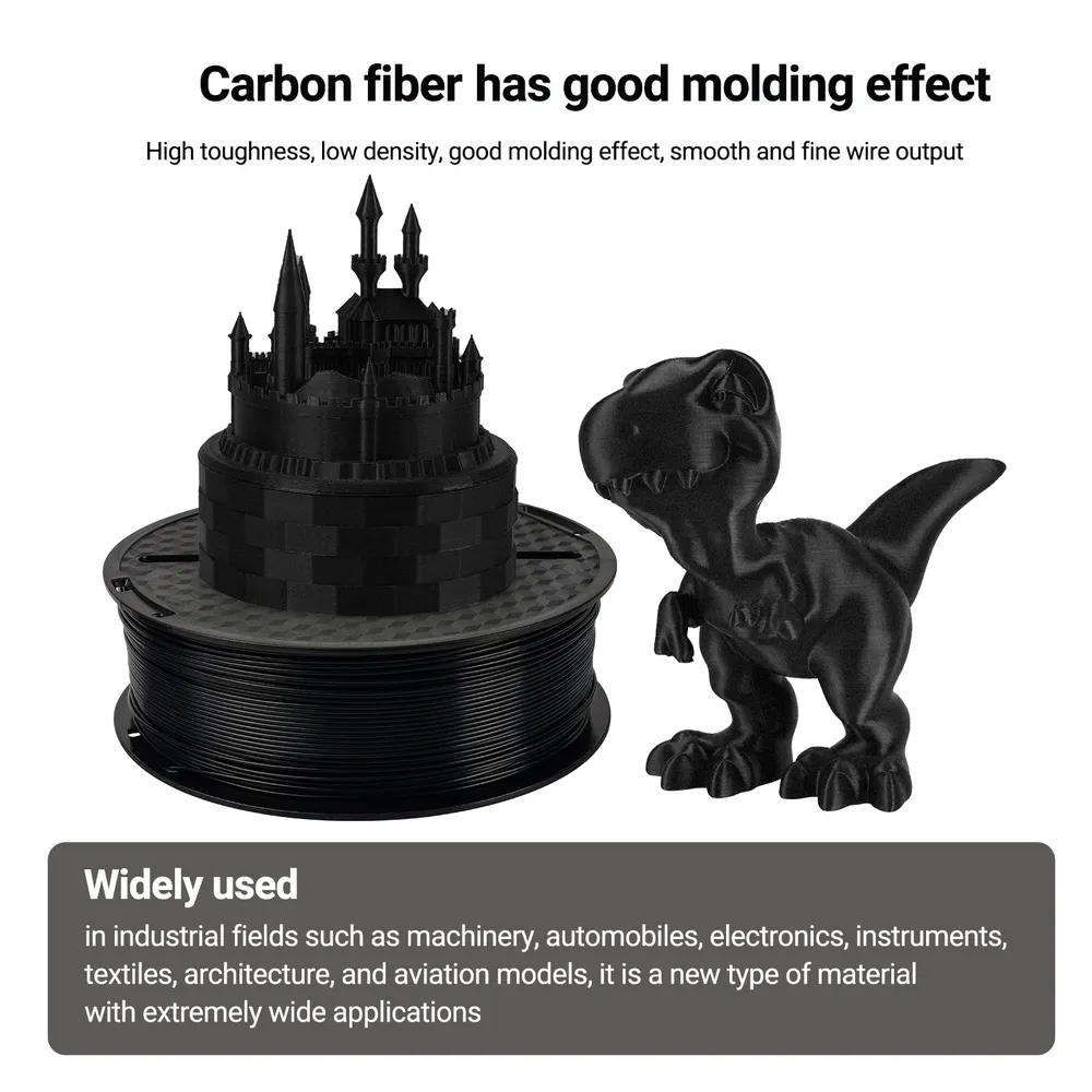 Nylon Carbonfaser Filament 1,75mm 1kg PA-CF Hitzebeständig