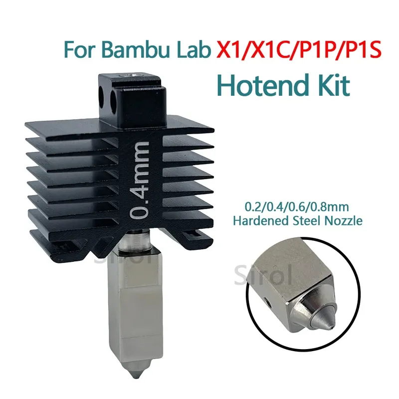 P1S X1C Düse aus gehärtetem Stahl 0,2 bis 0,6 mm