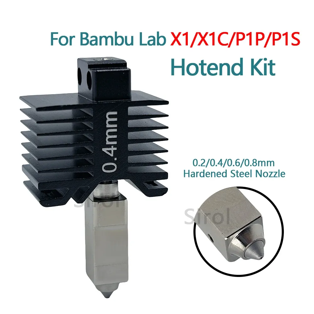 P1S X1C Düse aus gehärtetem Stahl 0,2 bis 0,6 mm