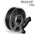 PA6-CF PA6-GF PA12-CF Filament 1,75 mm 1 kg – Farbe PA12 GF-BK-1KG