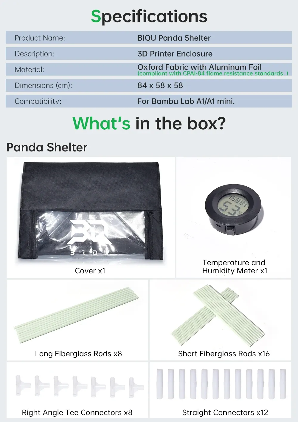 PANDA SHELTER für BambuLab A1/A1 Mini