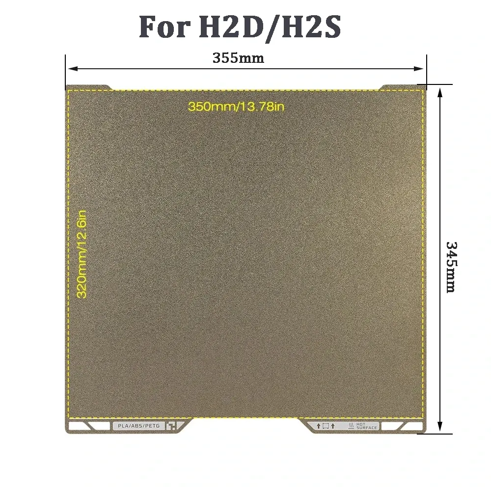PEI Bauplatte für Bambu Lab H2D H2C doppelseitig magnetisch