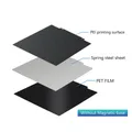 PEI Blatt 235x235mm magnetisch flexibel für Ender Neptune – Farbe Black PEI-PET