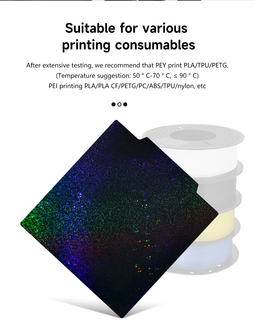 PEI Blatt 235x235mm magnetisch flexibel für Ender Neptune