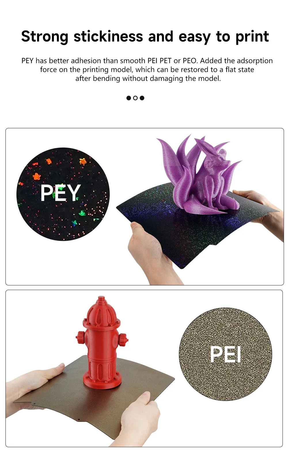 PEI Blatt 235x235mm magnetisch flexibel für Ender Neptune