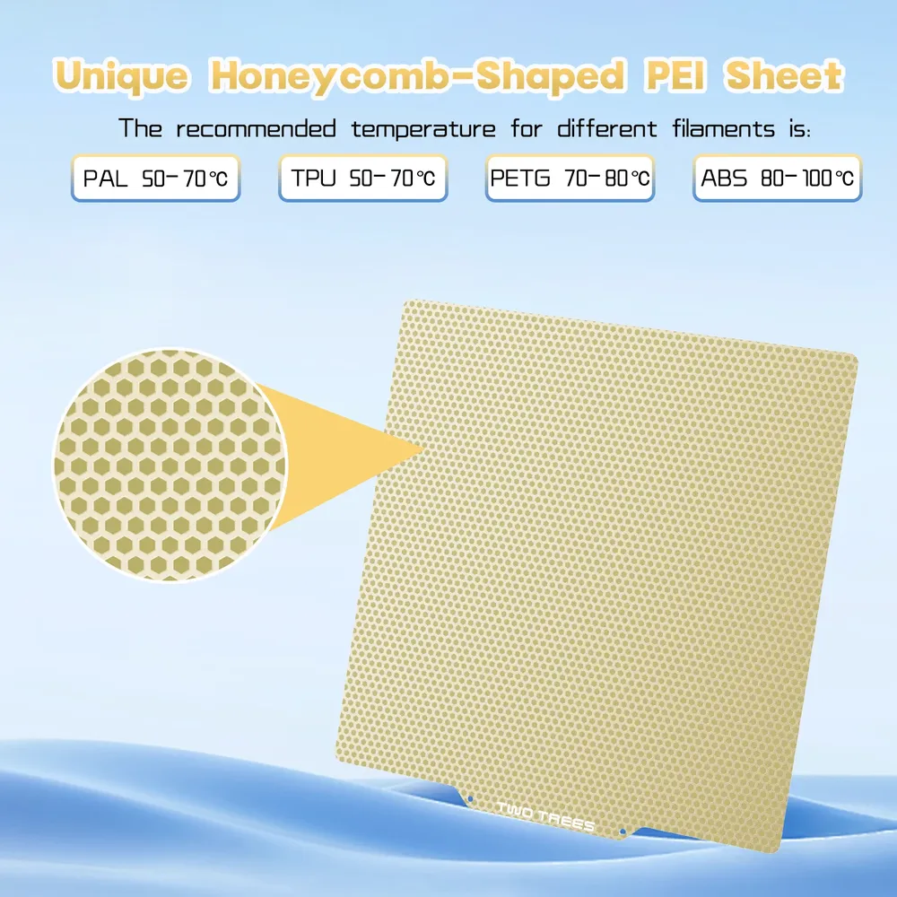 PEI Honeycomb Sheet 220mm bis 315mm für Bambu Lab Drucker