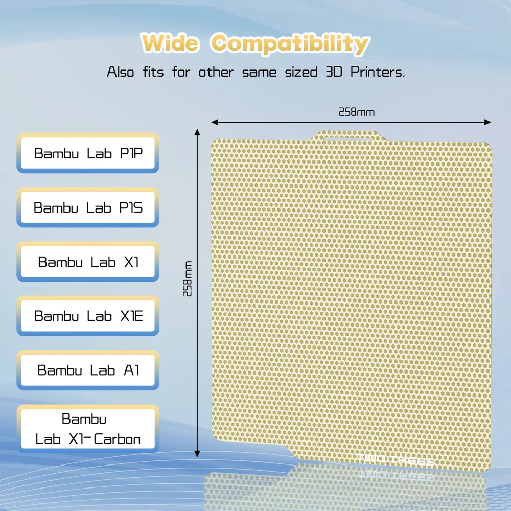 PEI Honeycomb Sheet 220mm bis 315mm für Bambu Lab Drucker